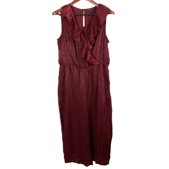 Signature Studio Merlot Color Jumpsuit Size XL - Picture 1 of 7